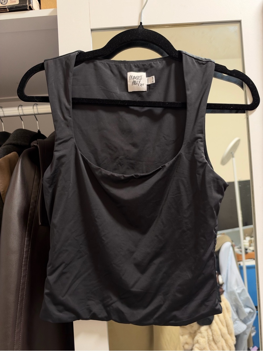 Princess Polly Charcoal Scoop Neck Tank Top